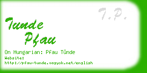 tunde pfau business card
